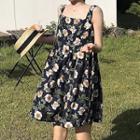 Floral Print Wide-strap A-line Sundress