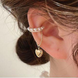 Heart Clip On Earring Eh1484 - 1 Pc - Gold - One Size