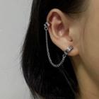 Stainless Steel Chained Cuff Earrings