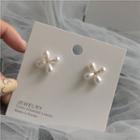 Faux Pearl Flower Stud Earring 1 Pair - Earrings - One Size