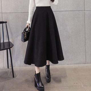 Plain Knit Midi Skirt