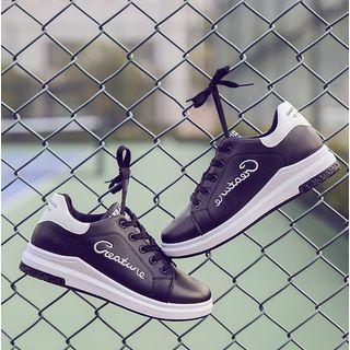 Lettering Embroidered Sneakers