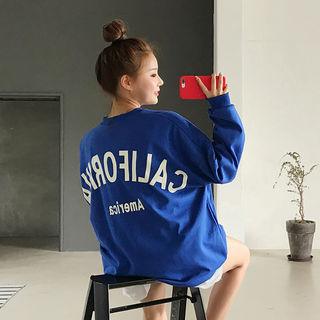 California Text Print Loose-fit Sweatshirt