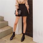 High-waist A-line Miniskirt