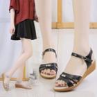 Ankle Strap Wedge-heel Sandals
