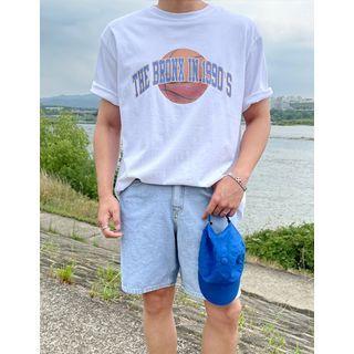 Basketball Letter Print Boxy T-shirt