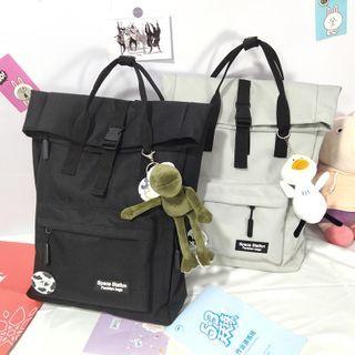 Top Handle Buckled Backpack