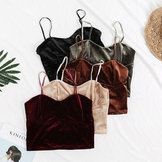 Cropped Velvet Camisole