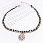 Layered Necklace Gold & Black - One Size
