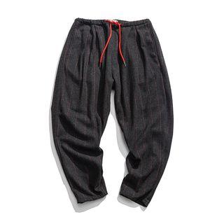 Windowpane Check Harem Pants