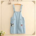 Embroidered Dungaree Dress
