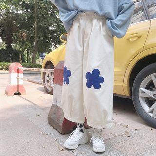 Flower Printed Pants Almond - One Size