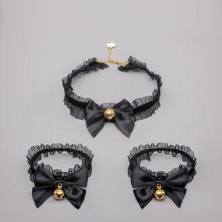 Set: Bow Lace Choker + Bracelet