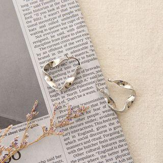 Twist Hoop Earrings Silver - One Size