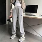 Applique Drawstring-cuff Jogger Sweatpants