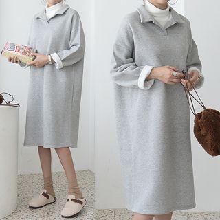 Fleece-lined Polo Shirtdress