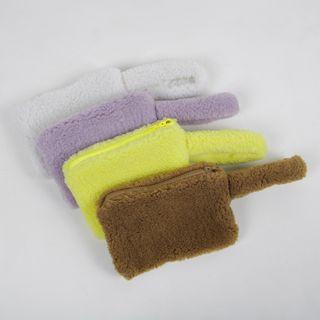 Fleece Wristlet Clutch