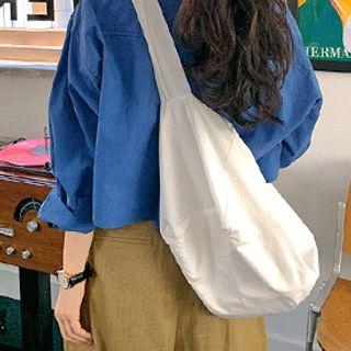Zipped Fabric Sling Bag Ivory - One Size