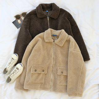 Furry Jacket / Plain Pants