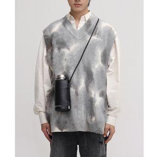 Tie-dye Print Sweater Vest / Cardigan