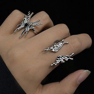 Butterfly Alloy Open Ring (various Designs) / Set