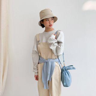Baggy-fit Cotton Overall Pants