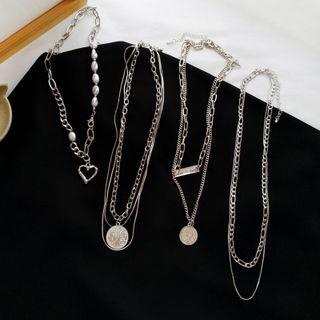 Faux Pearl / Alloy Pendant Layered Necklace (various Designs)