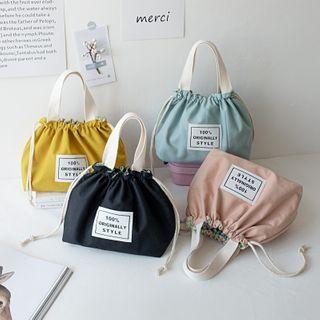 Drawstring Canvas Lunch Box Bag