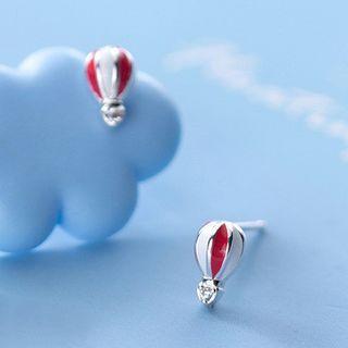 Non-matching 925 Sterling Silver Hot Balloon Earring 1 Pair - As Shown In Figure - One Size