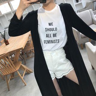 Long-sleeve Tie-waist A-line Midi Knit Dress
