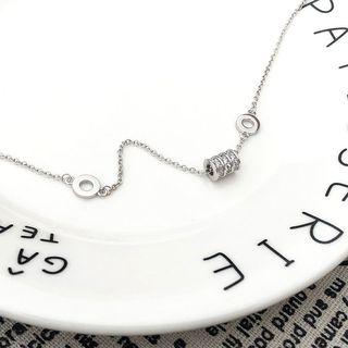 925 Sterling Silver Rhinestone Pendant Necklace Necklace - Rhinestone - One Size