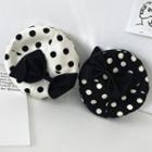 Bow Accent Dotted Beret