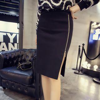 Side Zip Midi Dress