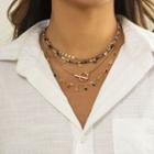 Set Of 4: Necklace Gold - One Size