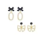 Bow Acrylic Faux Pearl Dangle Earring (various Designs)