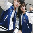 Embroidered Couple Matching Baseball Jacket