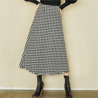 Houndstooth Maxi Skirt