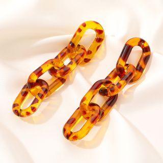 Hoop Dangle Earring 1 Pair - 01 - Yellow - One Size