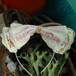 Lace Trim Bow Headband