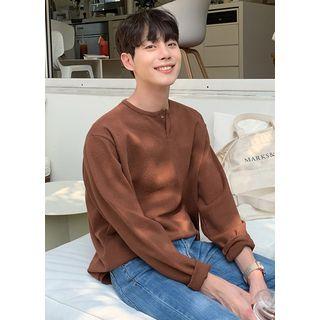 Snap-button Loose-fit Henley