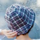 Double Sided Plaid Bucket Hat