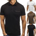 Short-sleeve Zipper Detail Polo Shirt
