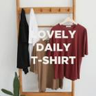 Shirred-sleeve Linen Blend T-shirt