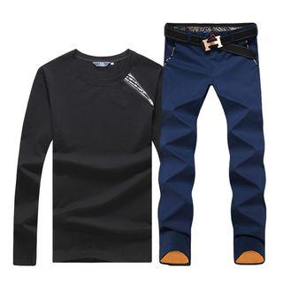 Set: Long-sleeve T-shirt + Tapered Pants