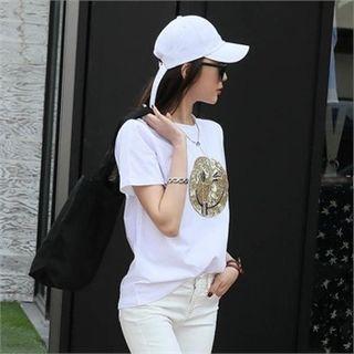 Sequined Smiley T-shirt