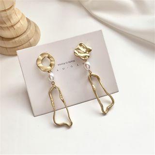 Asymmetric Rhinestone Earring 1 Pair - Ear Studs - One Size