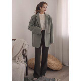 3-button Wool Blend Blazer