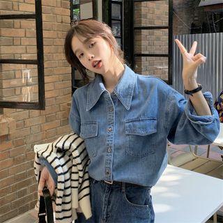 Lapel Denim Shirt