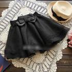 Lace-trim Bow-accent Skirt