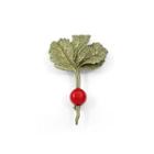 Fashion Personality Enamel Red Radish Brooch Silver - One Size